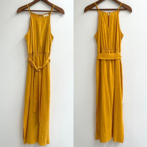Universal Thread Mustard Yellow sleeveless maxi dress size medium - Picture 1 of 12